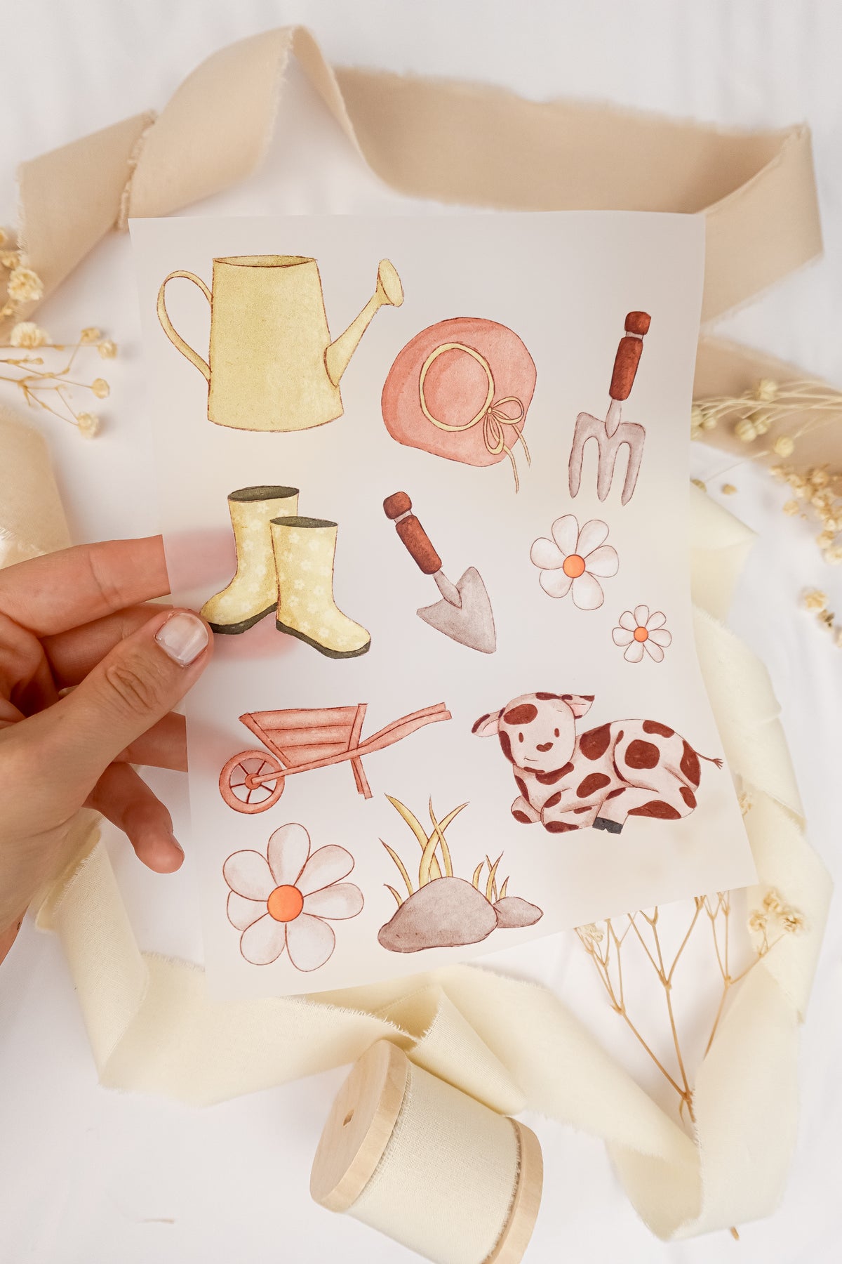 pama&me Bügelbild "Bauernhof-Garten" Set
