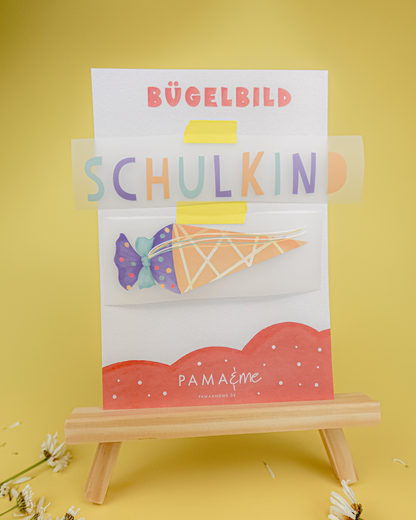 Bügelbild Schulkind