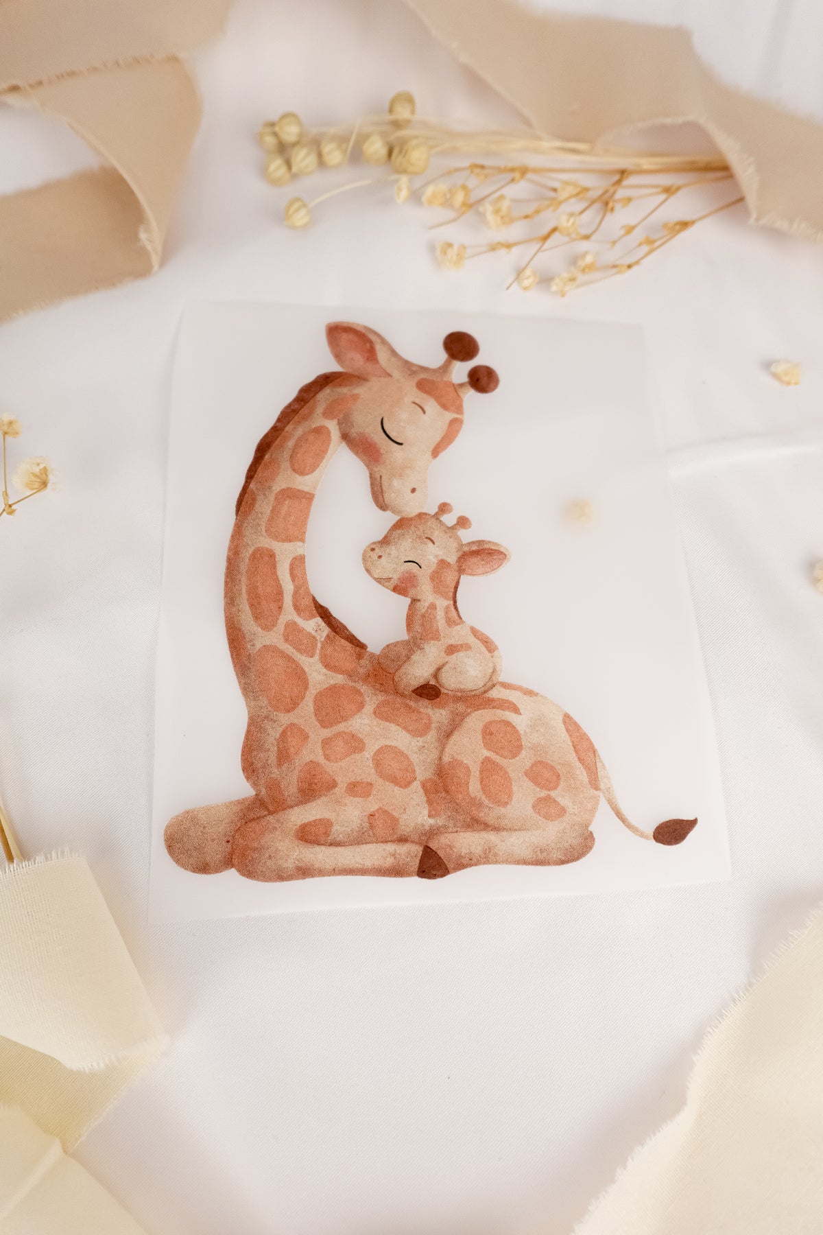pama&amp;me Bügelbild Giraffenmama und Kind