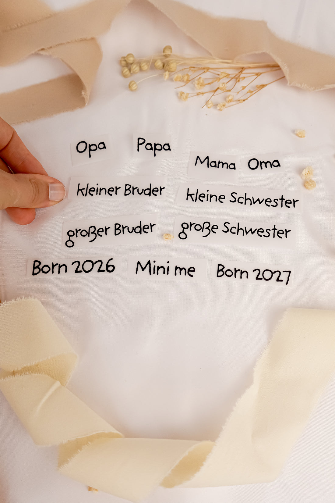 pama&amp;me Bügelbild Text: Familienmitglieder