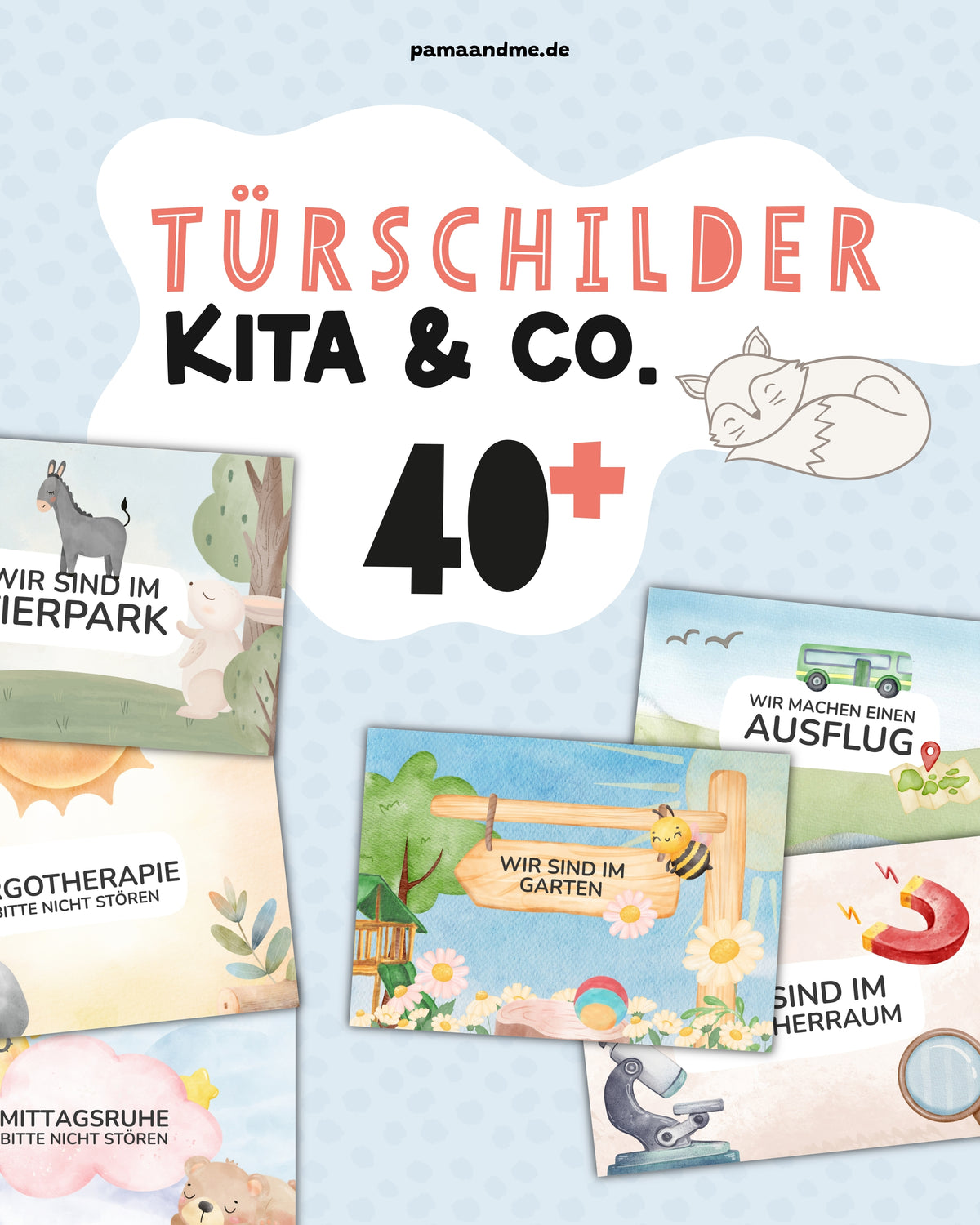 pama&amp;me 70+ Türschilder Kita &amp; Co.