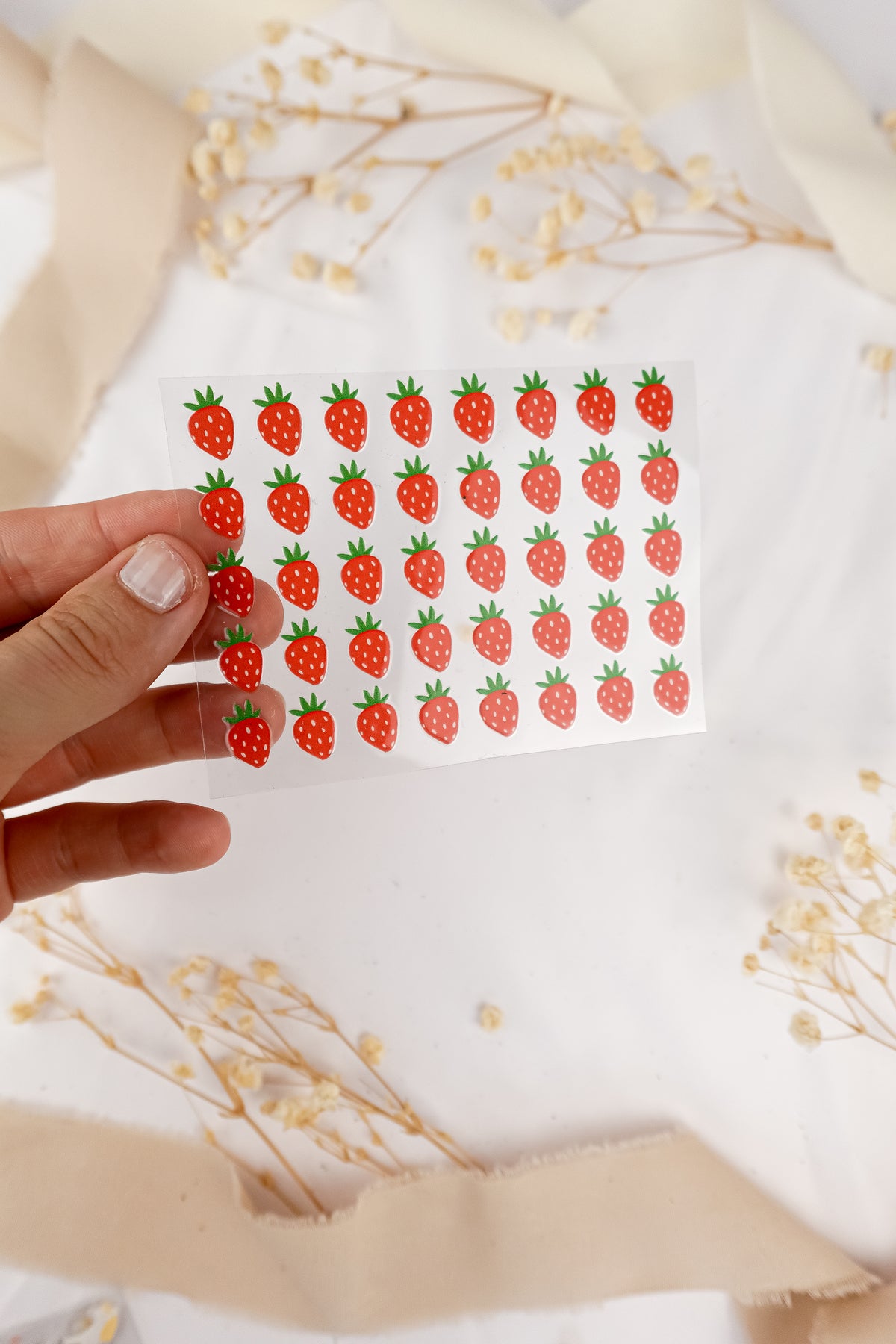 pama&amp;me Rub-On-Sticker 60 Erdbeeren