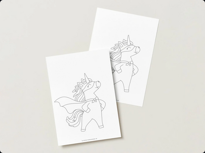 Ausmalbild Einhorn kostenlos – pama&amp;me