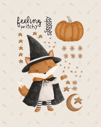 pama&amp;me Bügelbild "feeling witchy" A6