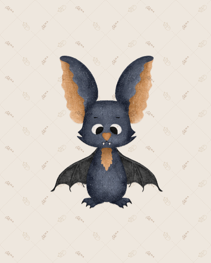 pama&amp;me Rub-On-Sticker Halloween-Fledermaus klein