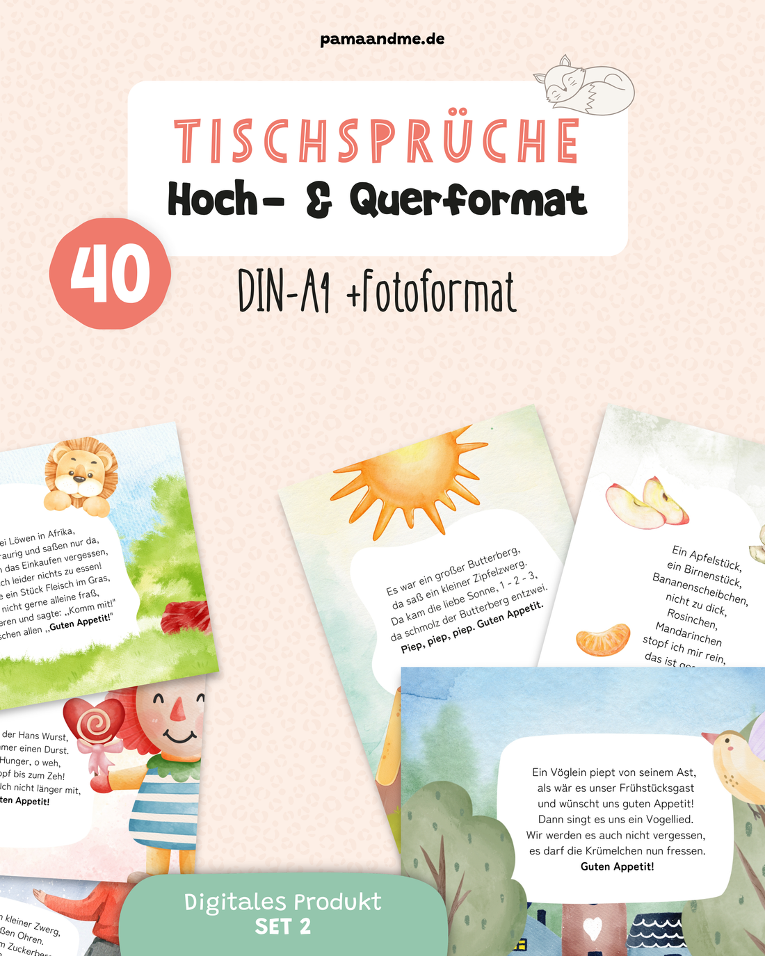 pama&amp;me 40 Tischsprüche - Set 2