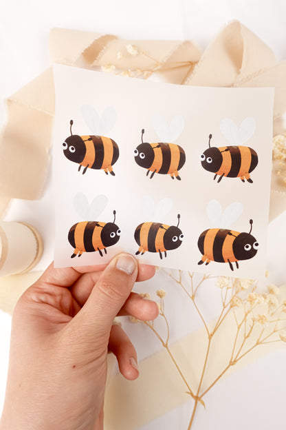 Bügelbild "Biene" 6er Set