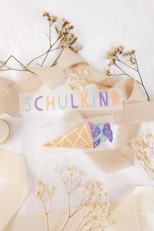 Bügelbild Schulkind