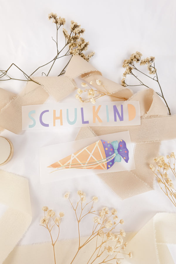 Bügelbild Schulkind