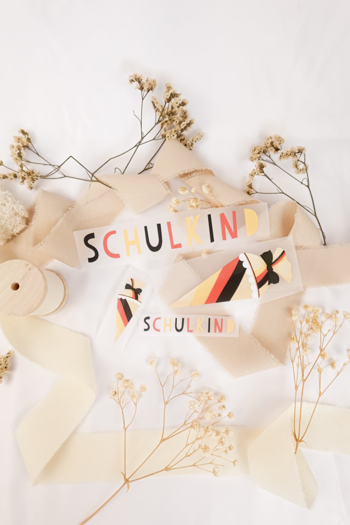 pama&amp;me Bügelbild "Schulkind" mit Schultüte - WM/EM Edition