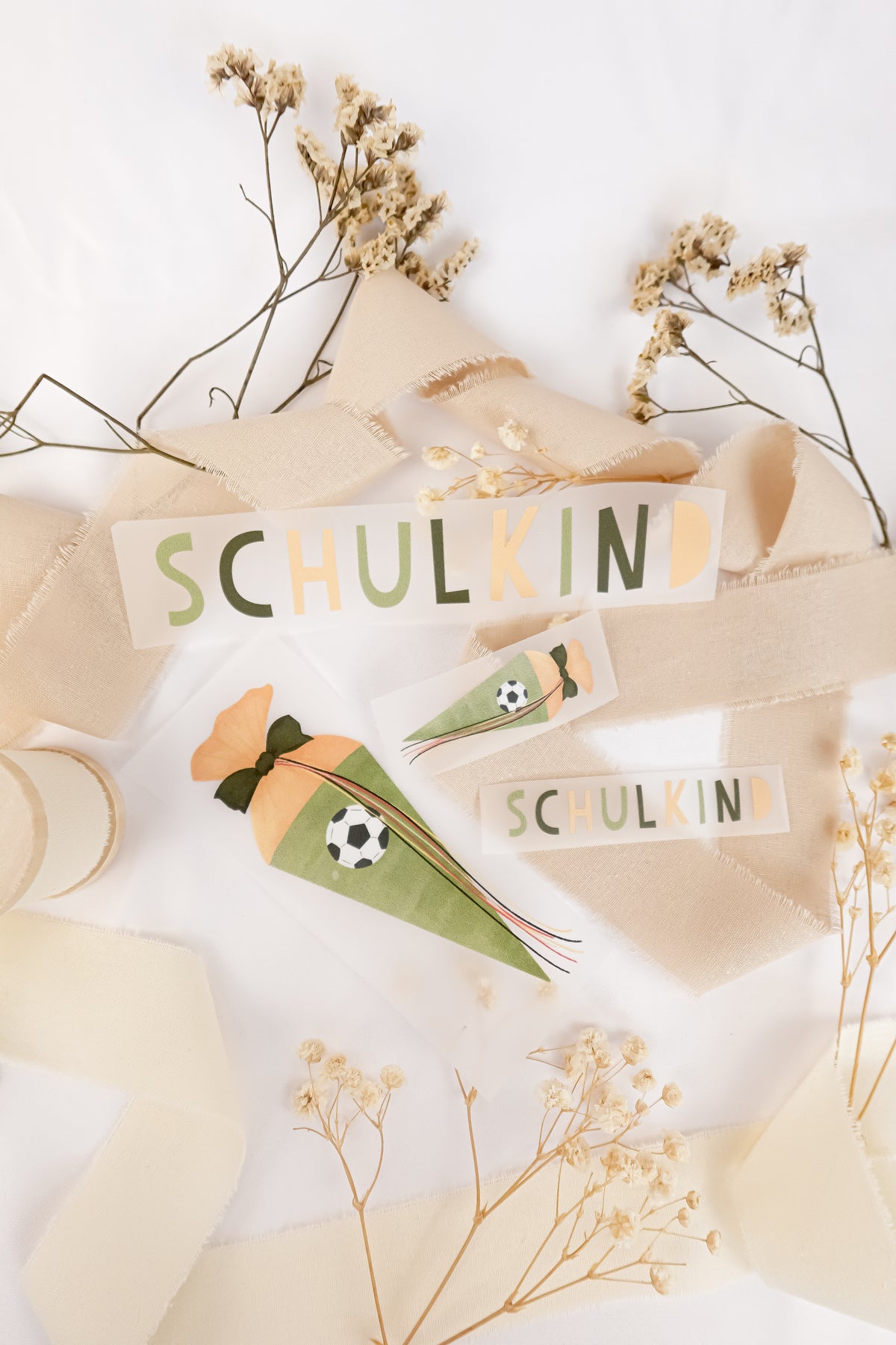 pama&amp;me Bügelbild "Schulkind" mit Schultüte - Fußball
