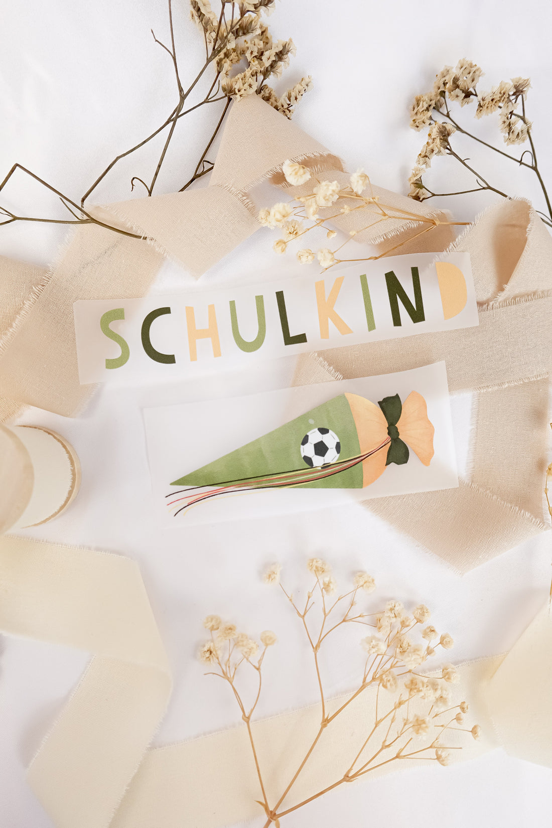 pama&amp;me Bügelbild "Schulkind" mit Schultüte - Fußball