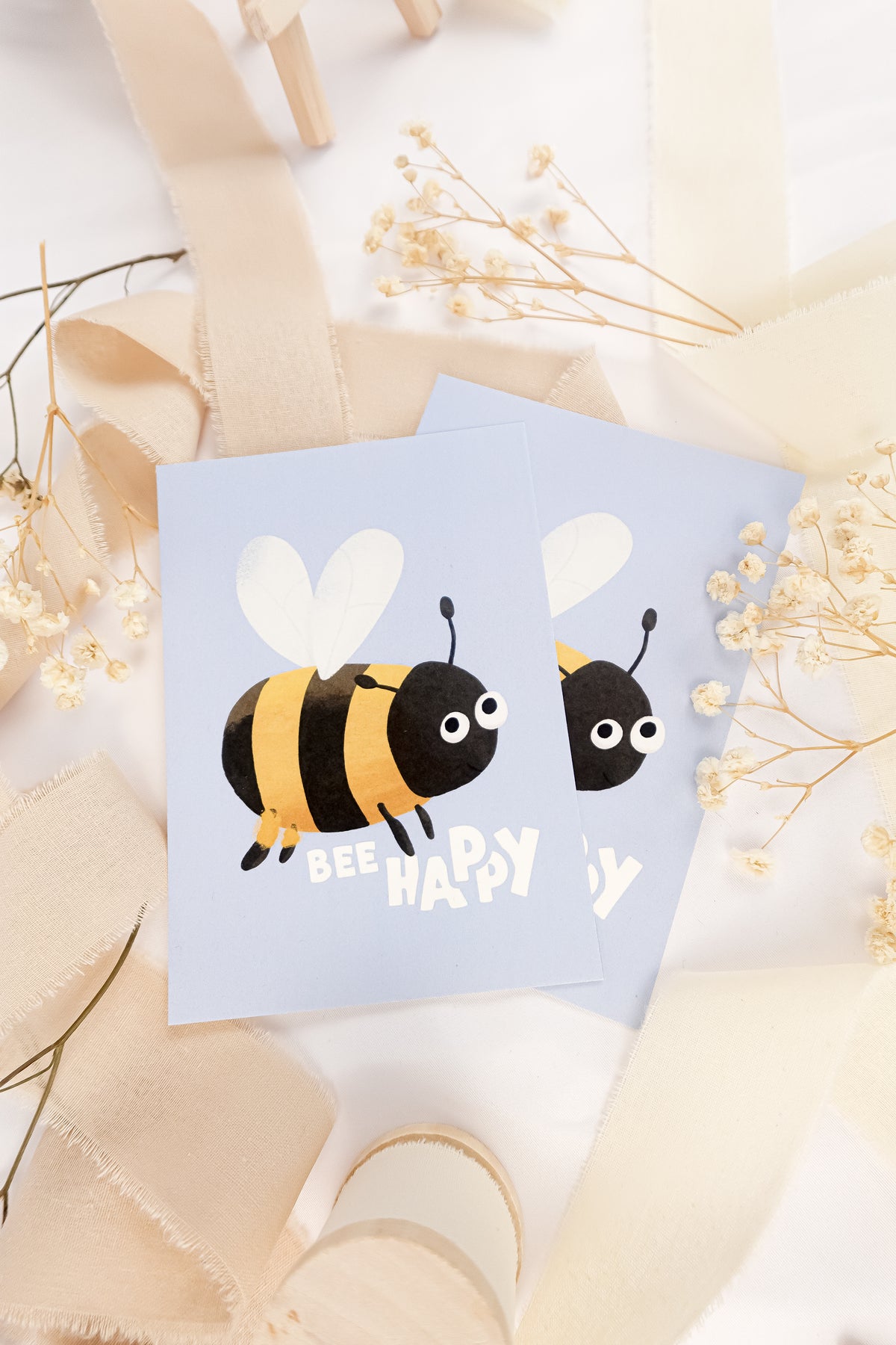 pama&amp;me Postkarte bee Happy