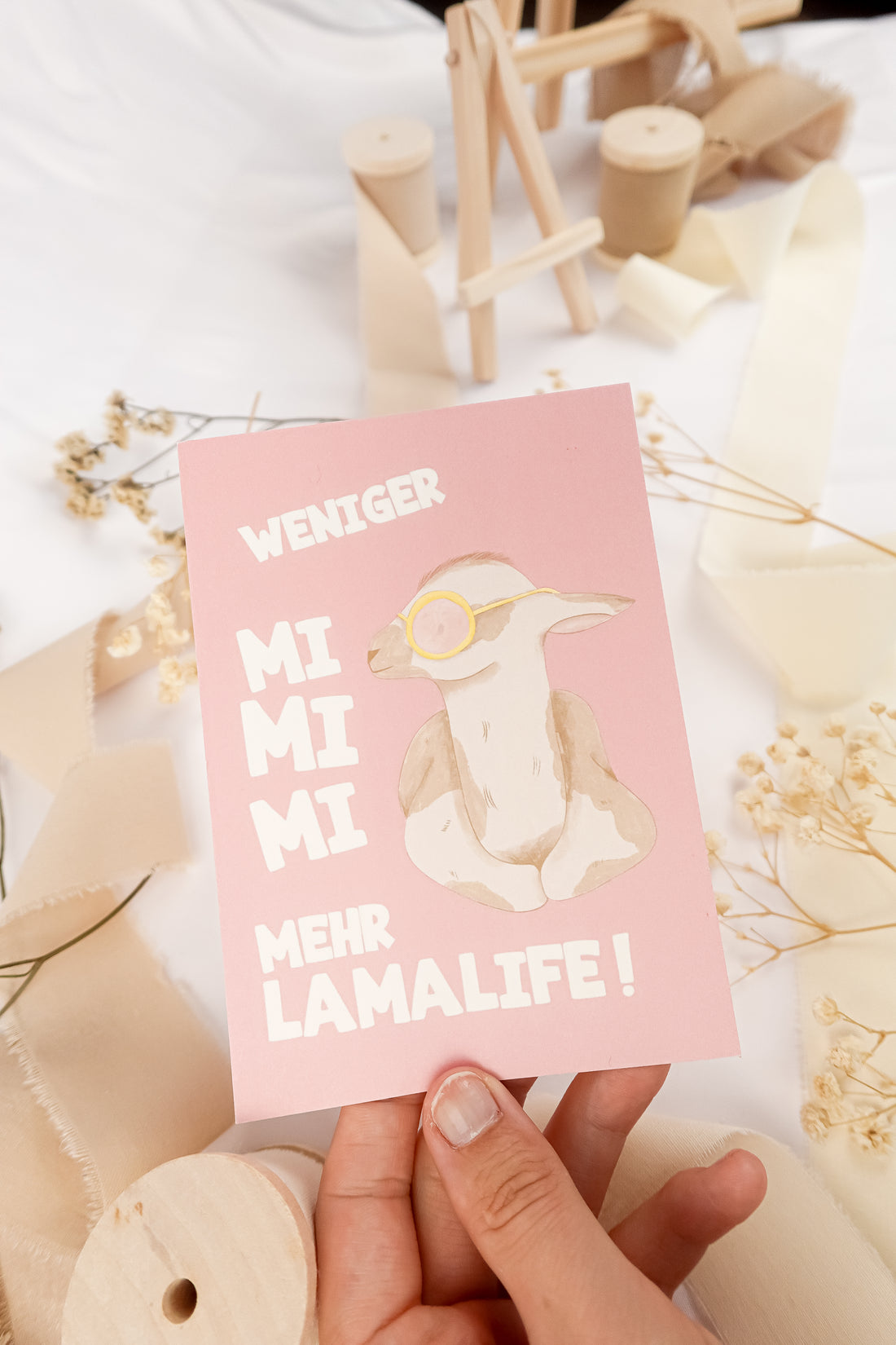 pama&amp;me Postkarte Lamalife