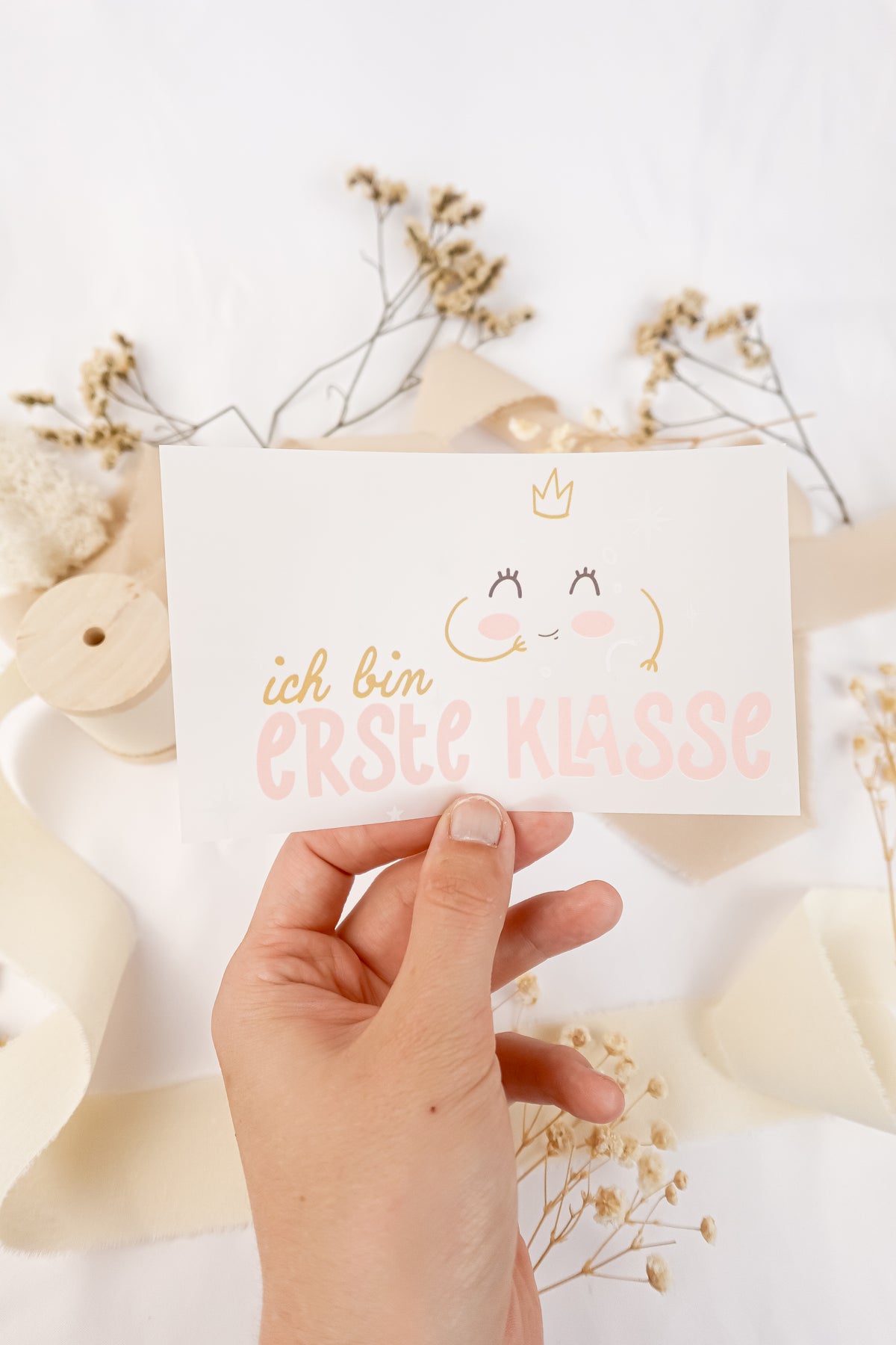 pama&amp;me Bügelbild "ich bin erste Klasse"