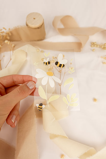 pama&amp;me Rub-On-Sticker Bienen und Blümchen Set