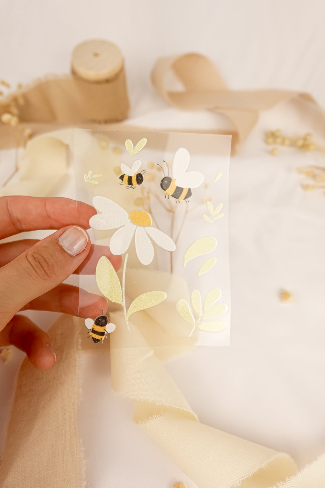 pama&amp;me Rub-On-Sticker Bienen und Blümchen Set