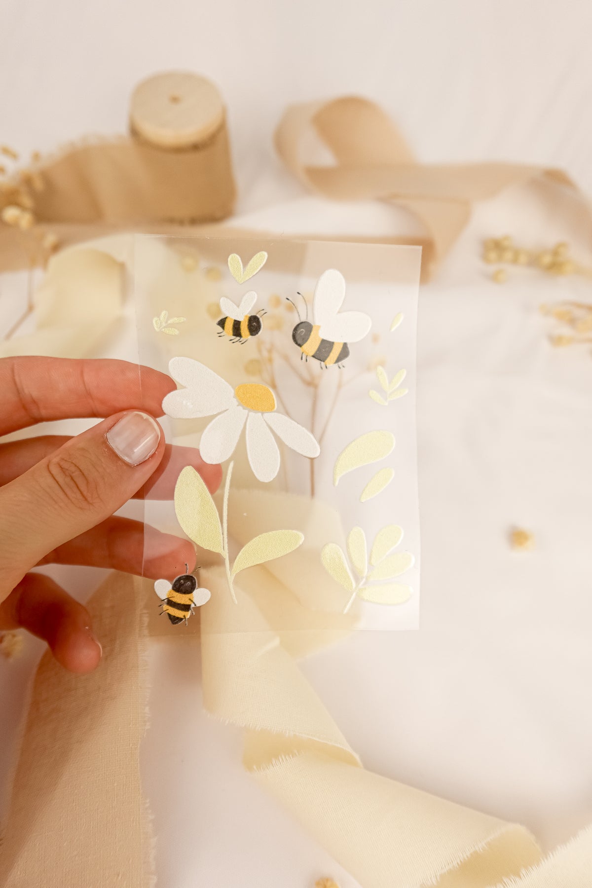 pama&amp;me Rub-On-Sticker Bienen und Blümchen Set