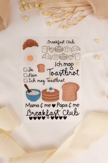pama&amp;me Bügelbild Breakfast Club Set - A6