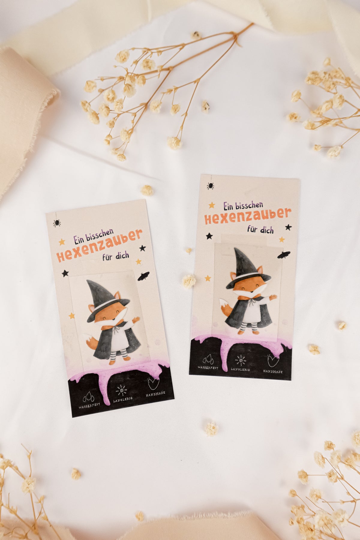 pama&amp;me Rub-On-Sticker Halloween-Fuchs klein