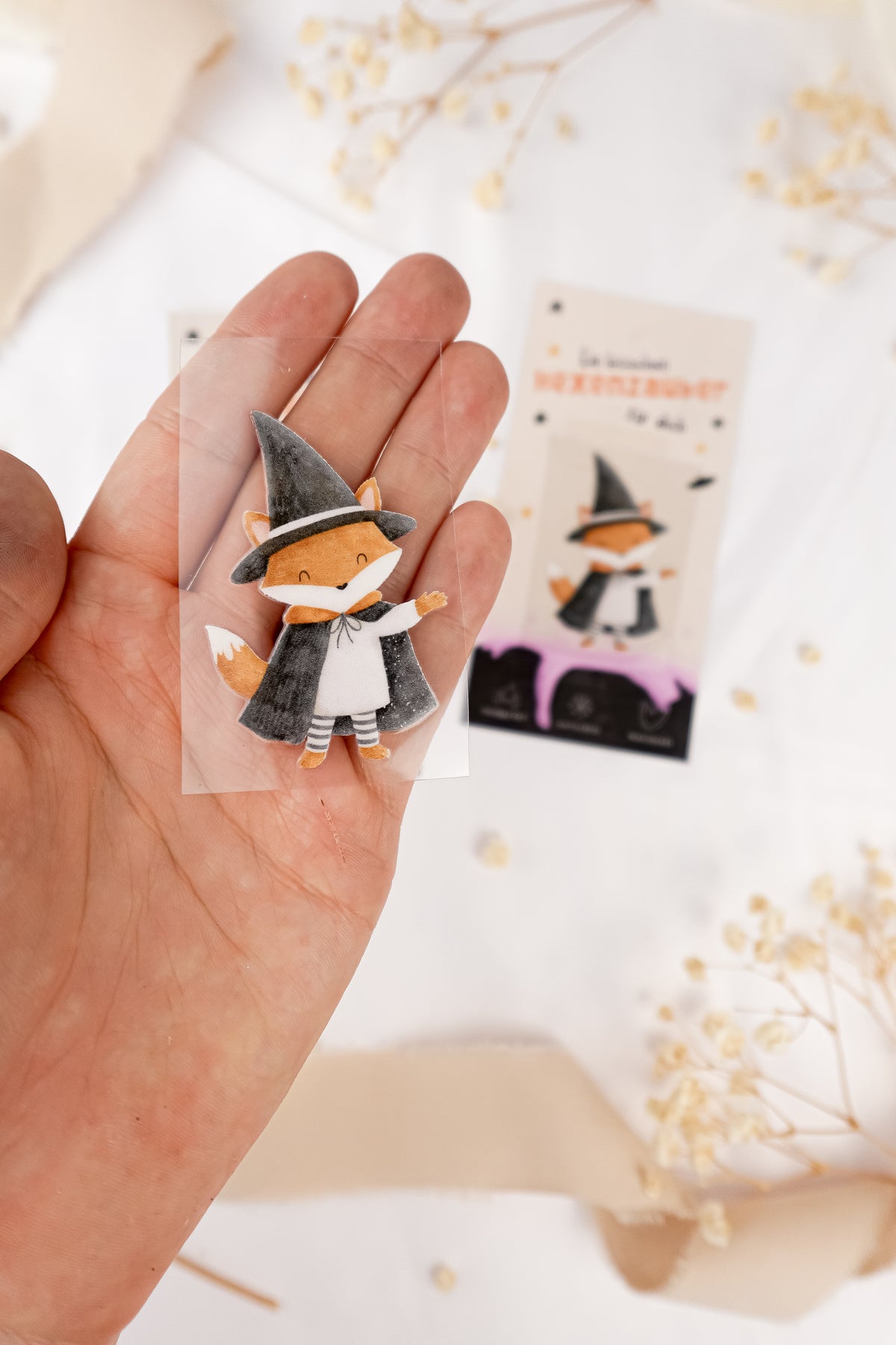 pama&amp;me Rub-On-Sticker Halloween-Fuchs klein