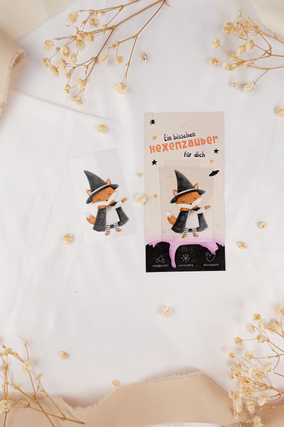 pama&amp;me Rub-On-Sticker Halloween-Fuchs klein
