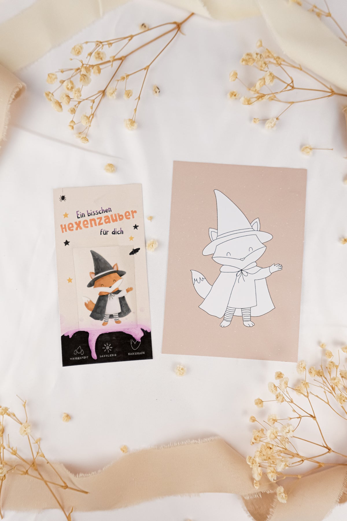 pama&amp;me Rub-On-Sticker Halloween-Fuchs klein