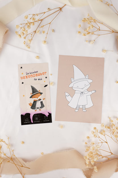 pama&amp;me Rub-On-Sticker Halloween-Fuchs klein