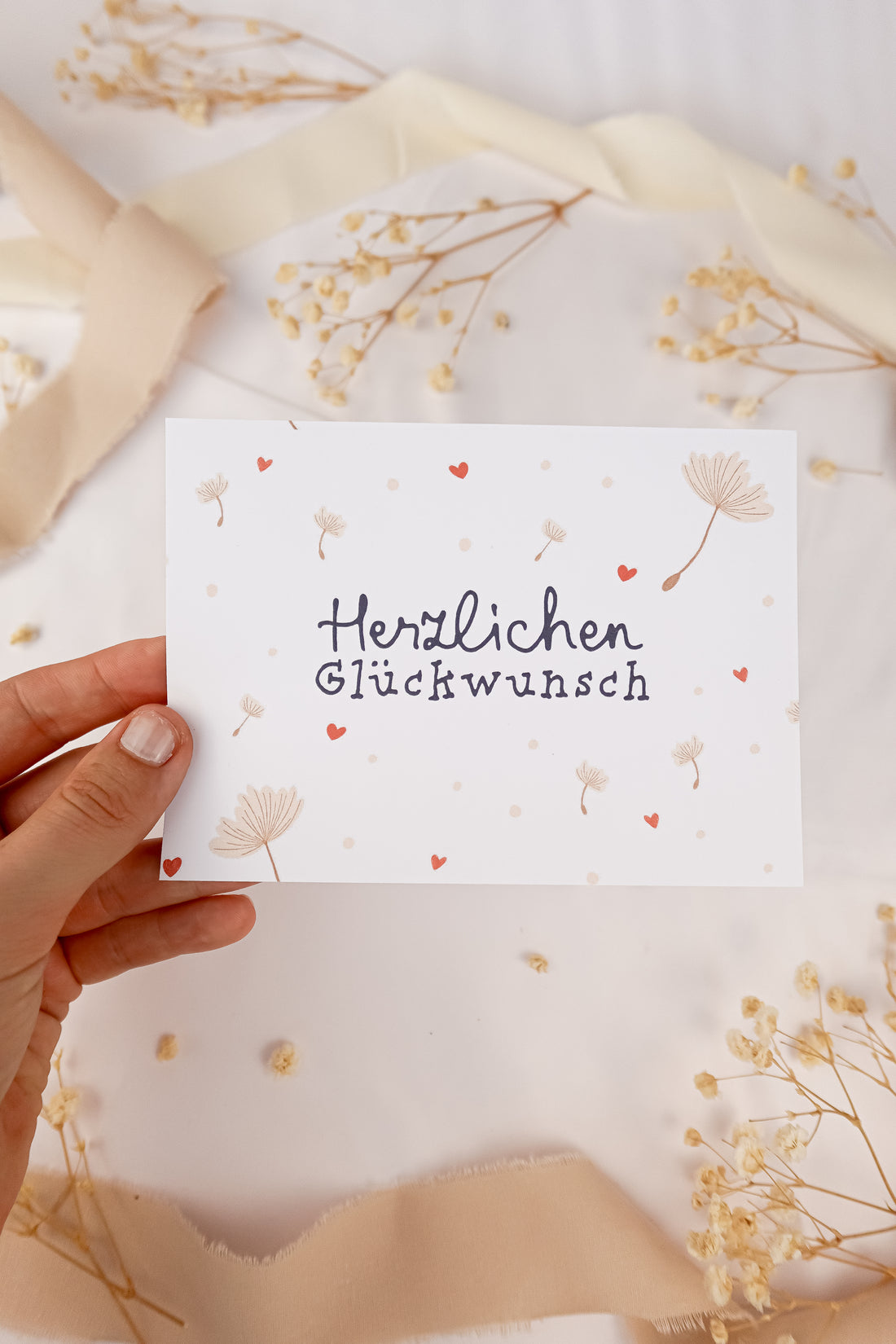 pama&amp;me Postkarte Herzlichen Glückwunsch