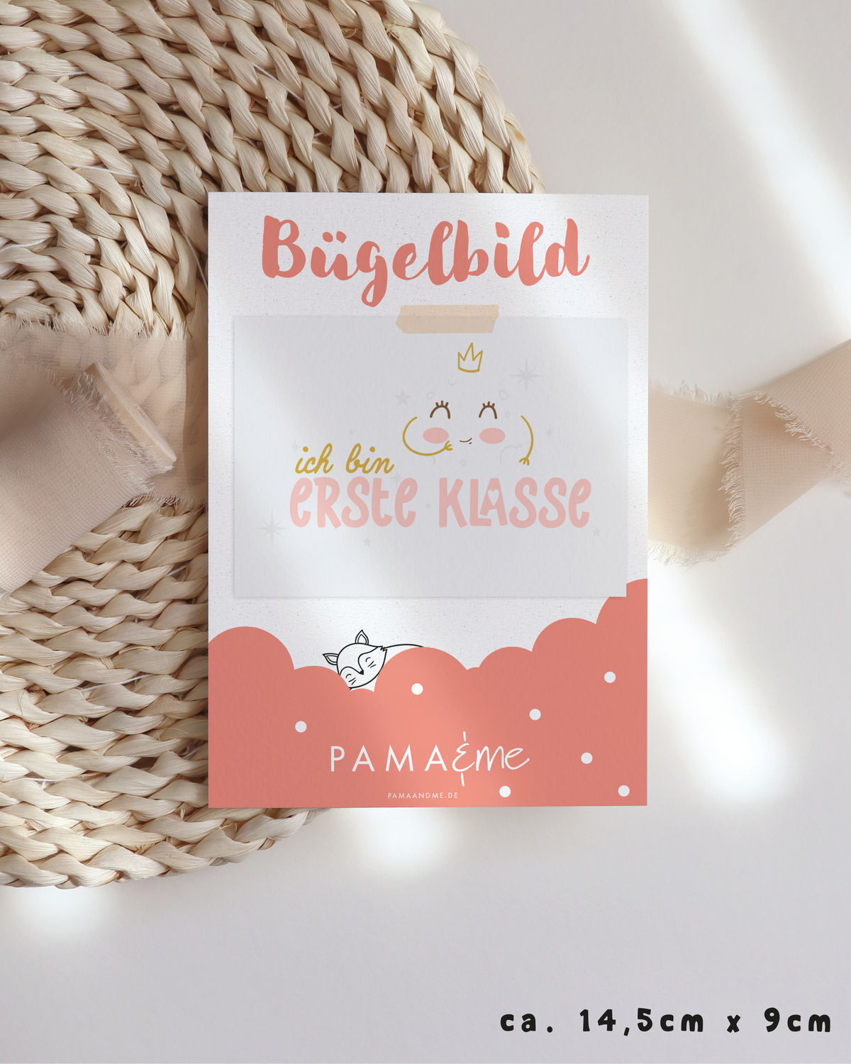 pama&amp;me Bügelbild "ich bin erste Klasse"