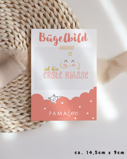 pama&amp;me Bügelbild "ich bin erste Klasse"