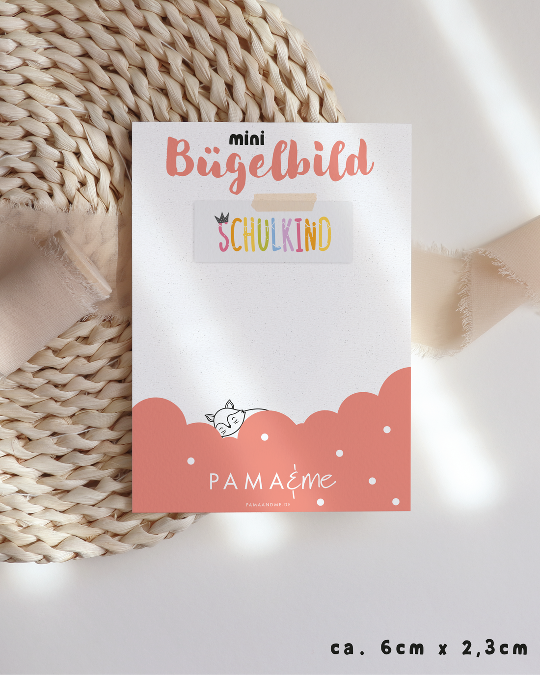 pama&amp;me Mini-Bügelbild "Schulkind" 2x, Regenbogen